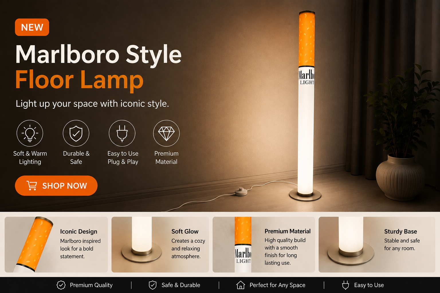 Marlboro Lamp — Imported Statement Light